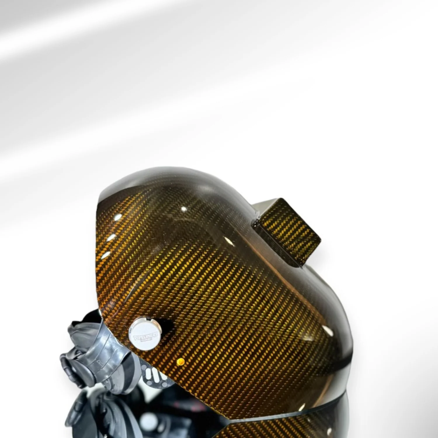 Trimmed Bottom Candy Carbon Fiber Welding Hood - Image 3