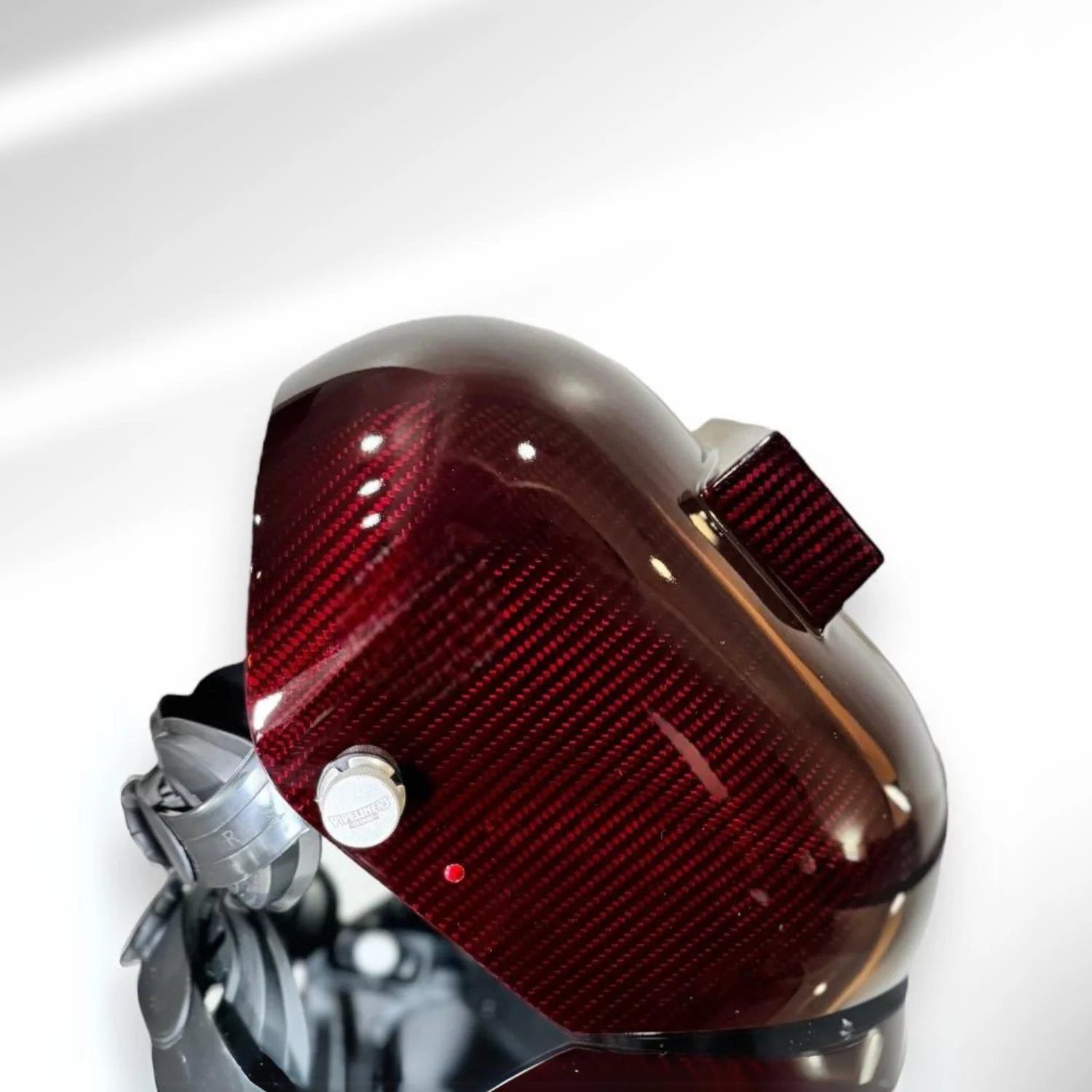 Trimmed Bottom Candy Carbon Fiber Welding Hood - Image 6