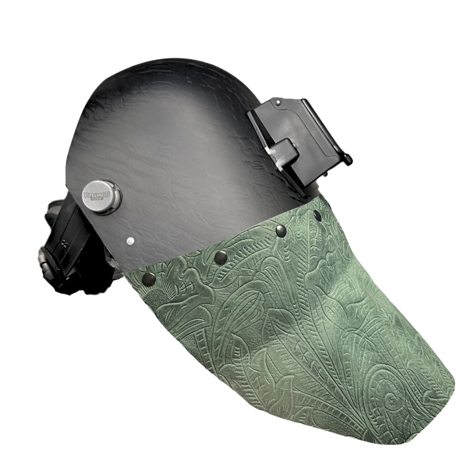 Corn Silk Carbon Fiber Chopped Bottom Leather Welding Hood - Image 10