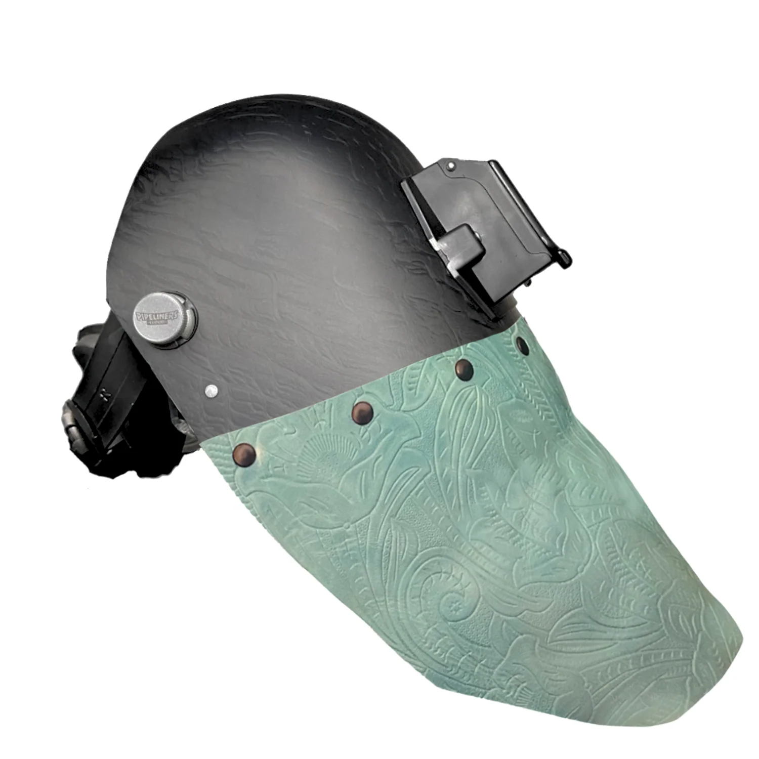 Corn Silk Carbon Fiber Chopped Bottom Leather Welding Hood - Image 14
