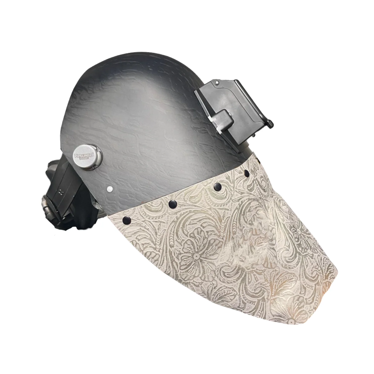 Corn Silk Carbon Fiber Chopped Bottom Leather Welding Hood - Image 16