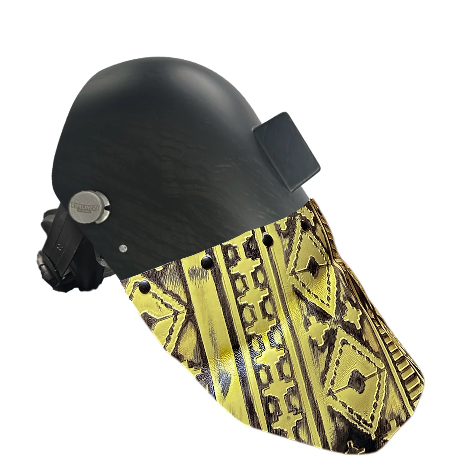 Corn Silk Carbon Fiber Chopped Bottom Leather Welding Hood - Image 21