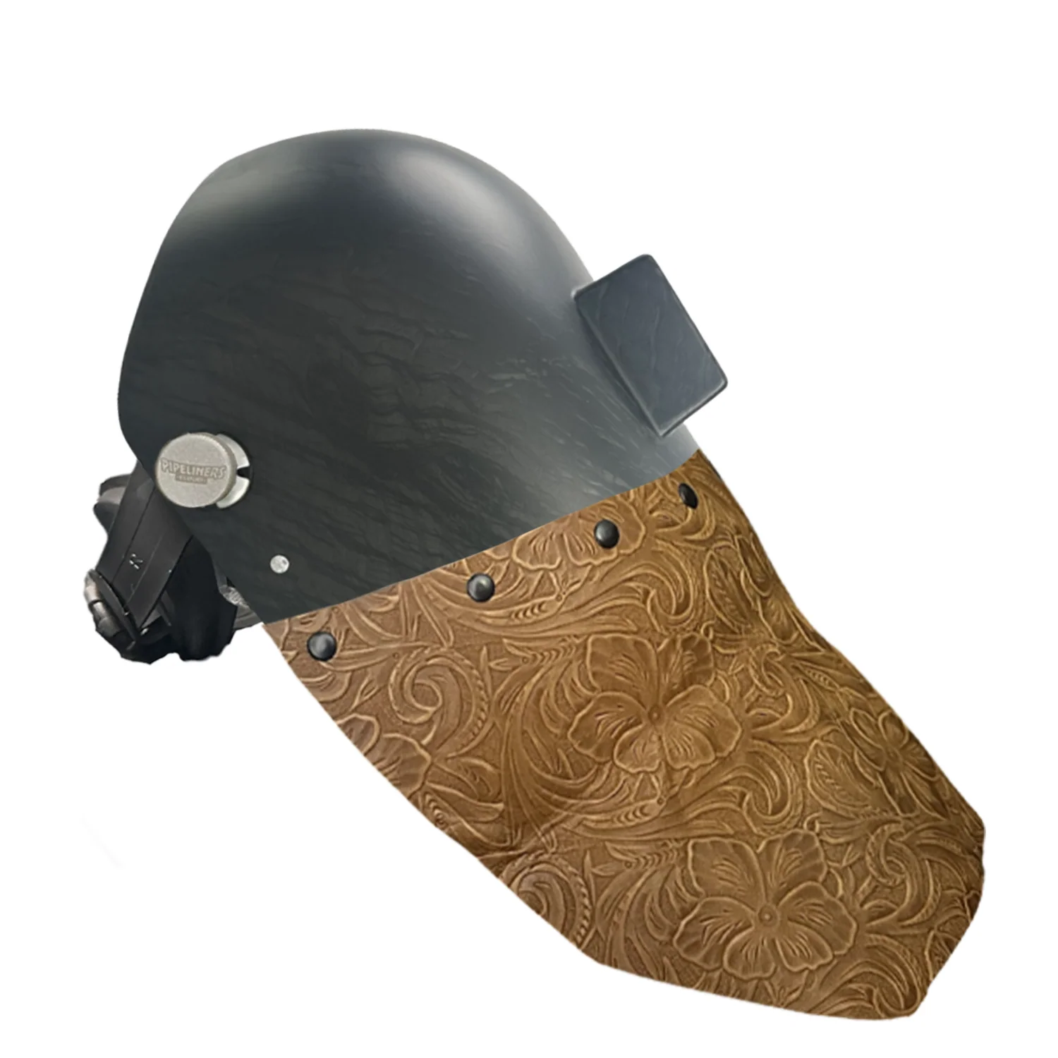 Corn Silk Carbon Fiber Chopped Bottom Leather Welding Hood - Image 25