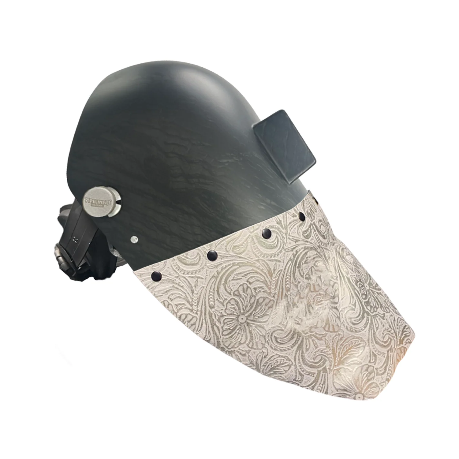 Corn Silk Carbon Fiber Chopped Bottom Leather Welding Hood - Image 32