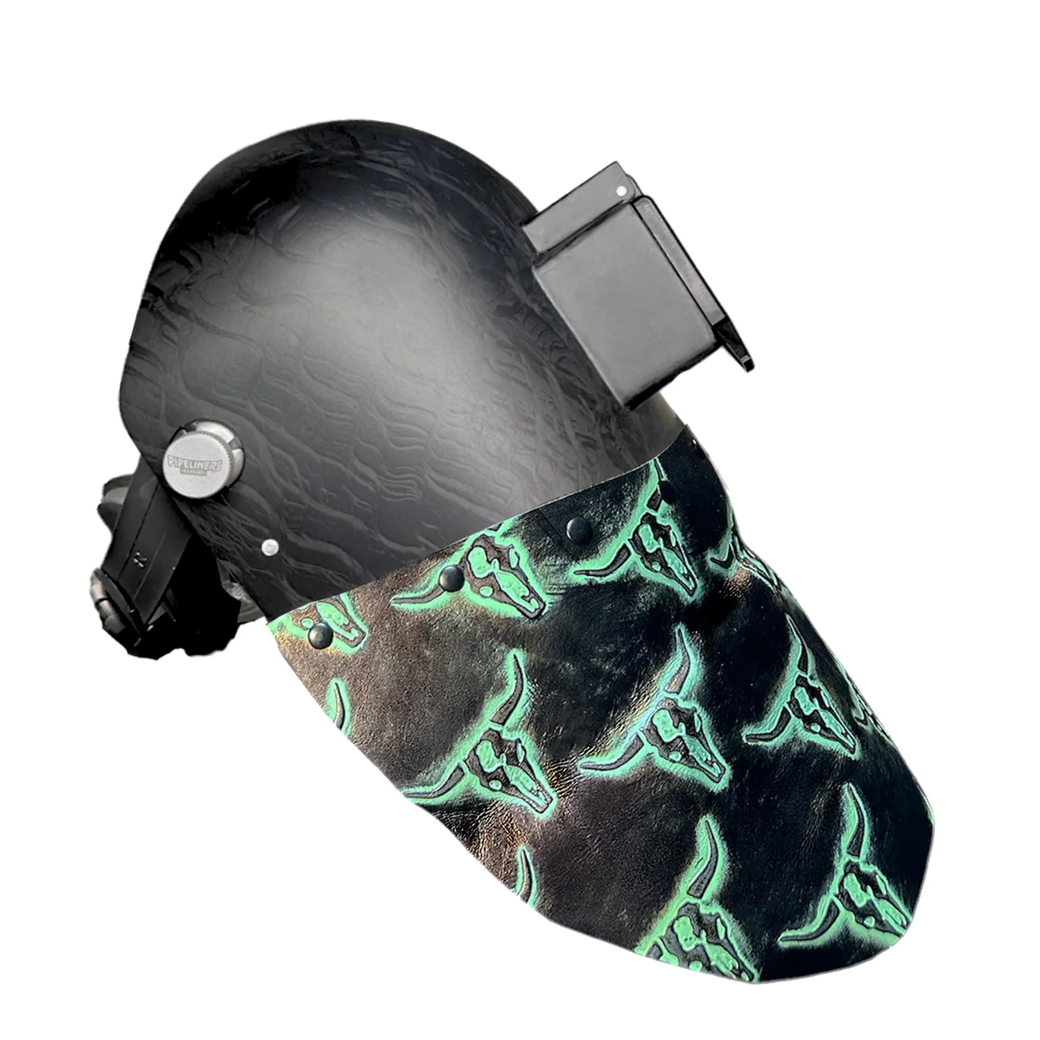 Corn Silk Carbon Fiber Chopped Bottom Leather Welding Hood - Image 33