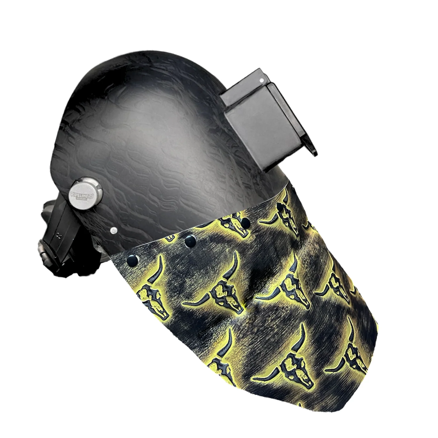 Corn Silk Carbon Fiber Chopped Bottom Leather Welding Hood - Image 34