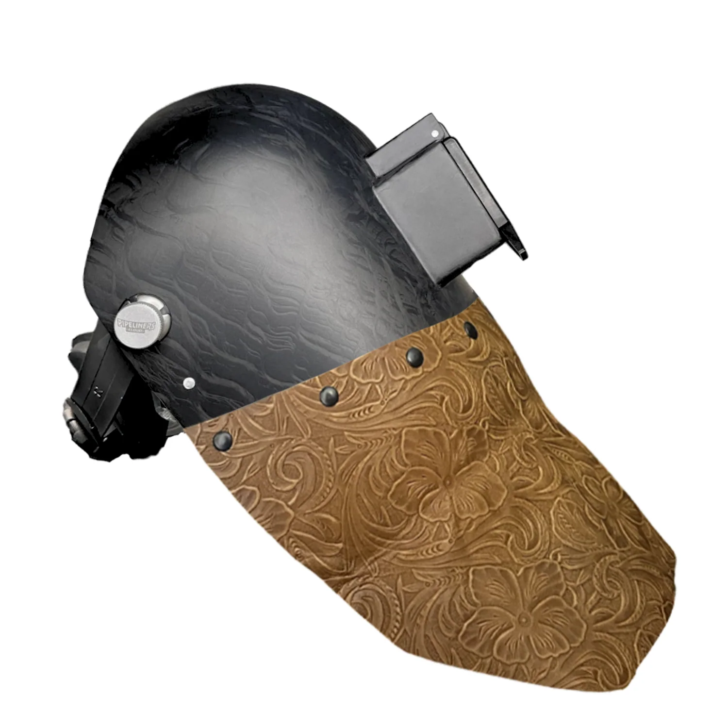 Corn Silk Carbon Fiber Chopped Bottom Leather Welding Hood - Image 37