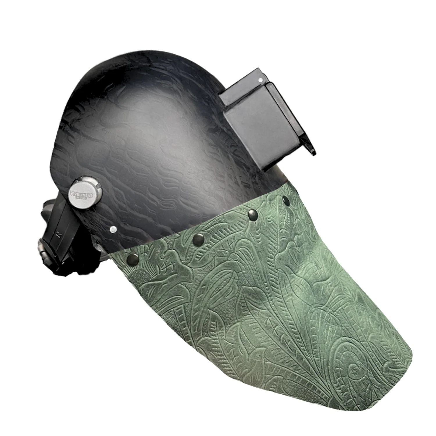 Corn Silk Carbon Fiber Chopped Bottom Leather Welding Hood - Image 39