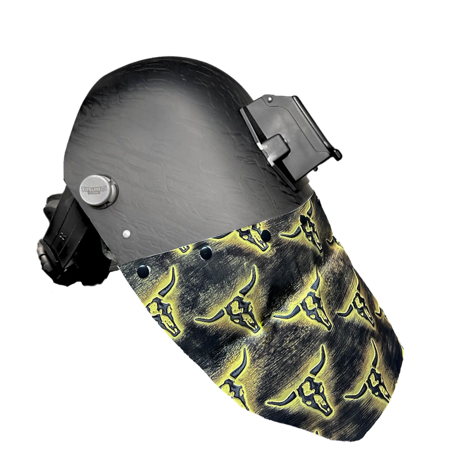 Corn Silk Carbon Fiber Chopped Bottom Leather Welding Hood - Image 4