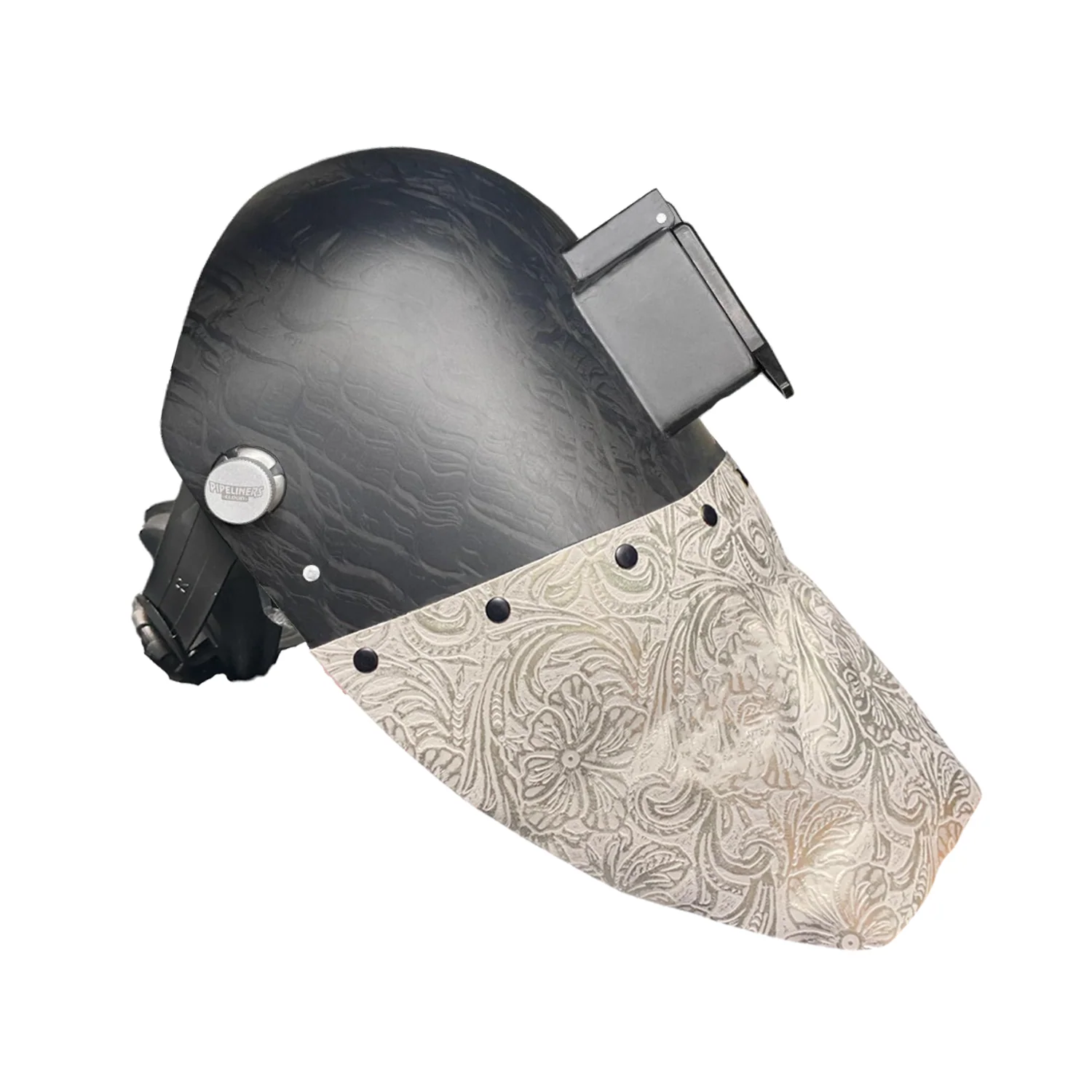 Corn Silk Carbon Fiber Chopped Bottom Leather Welding Hood - Image 42