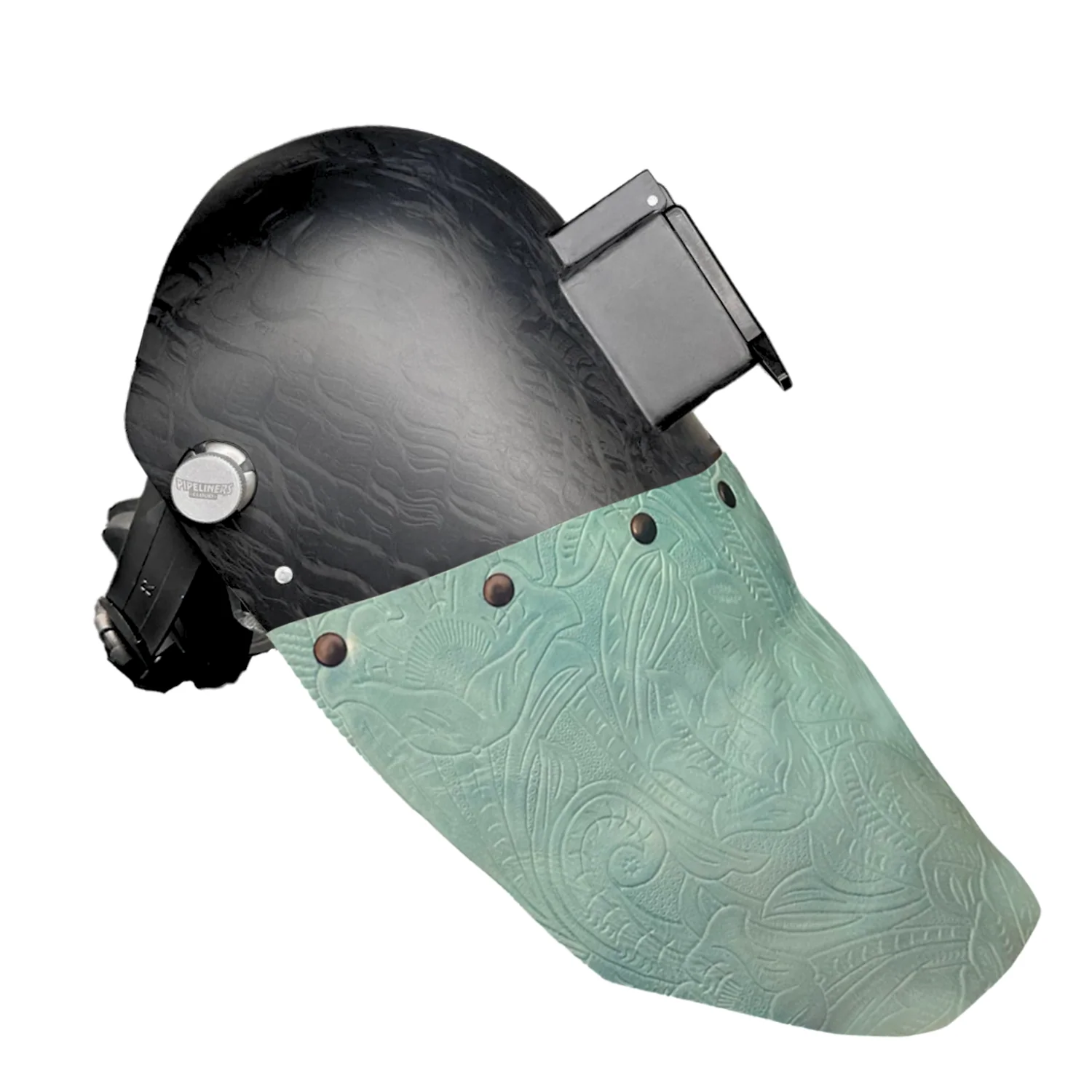 Corn Silk Carbon Fiber Chopped Bottom Leather Welding Hood - Image 47