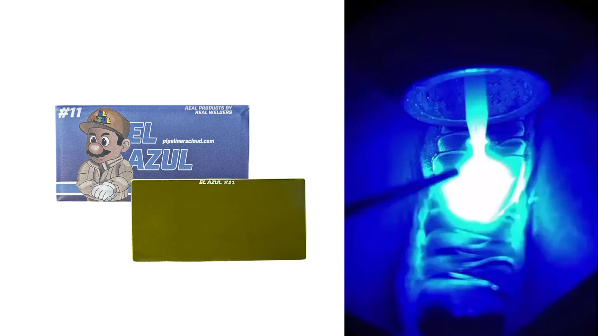 PIPELINERS CLOUD Fixed Blue Shade Welding Lens "El Azul or El Azultio"weld - Image 9