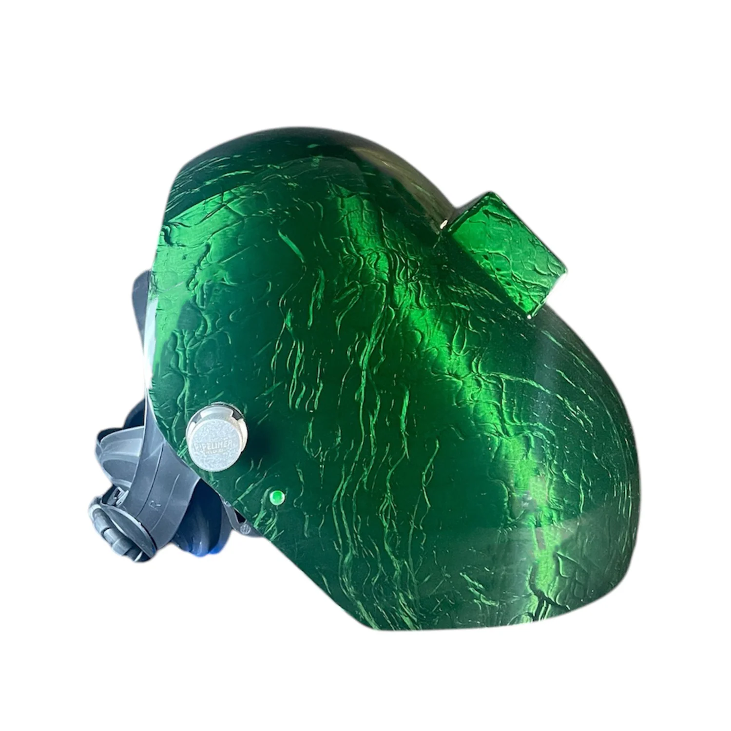 Trimmed Bottom Candy Corn Silk Carbon Fiber Welding Hood - Image 10