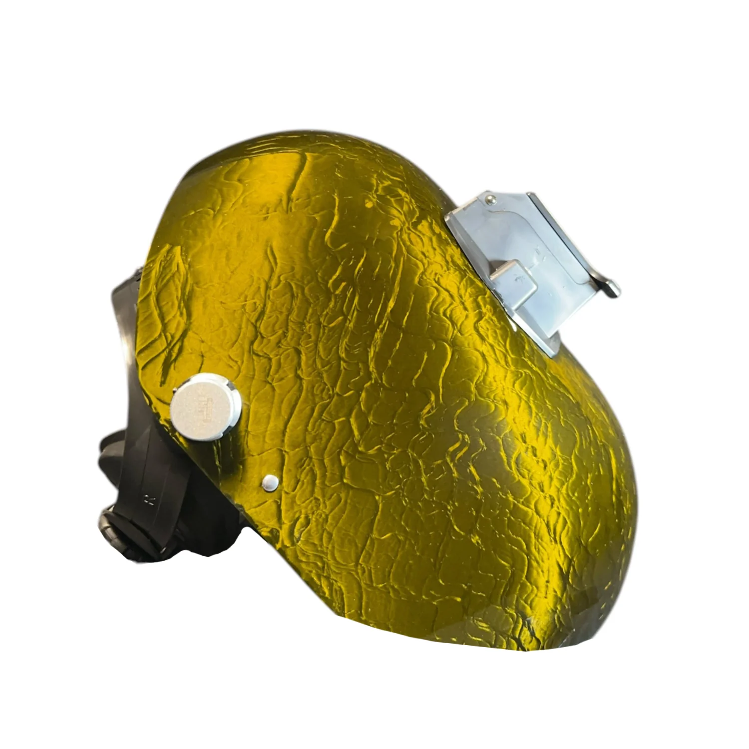 Trimmed Bottom Candy Corn Silk Carbon Fiber Welding Hood - Image 4