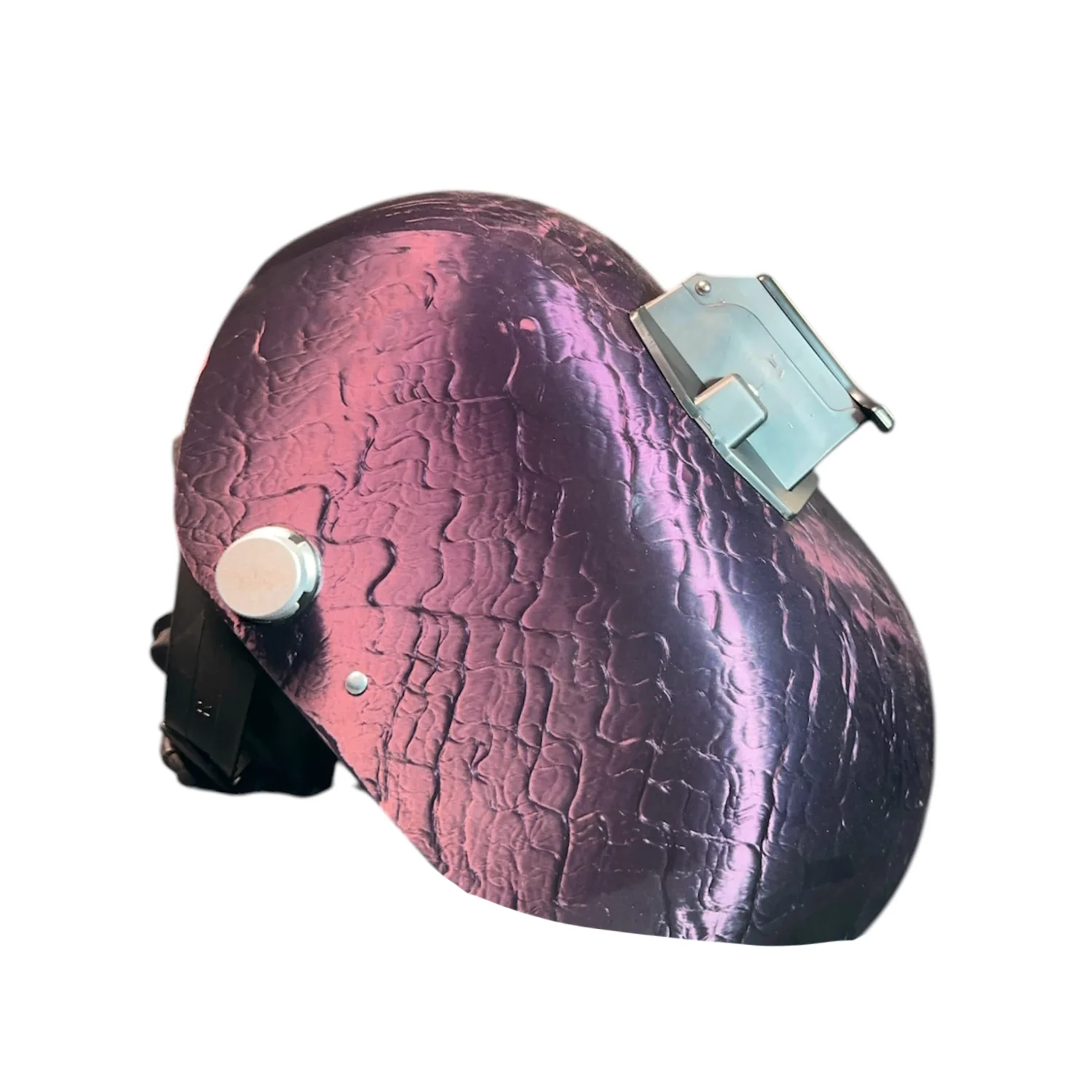 Trimmed Bottom Candy Corn Silk Carbon Fiber Welding Hood - Image 5