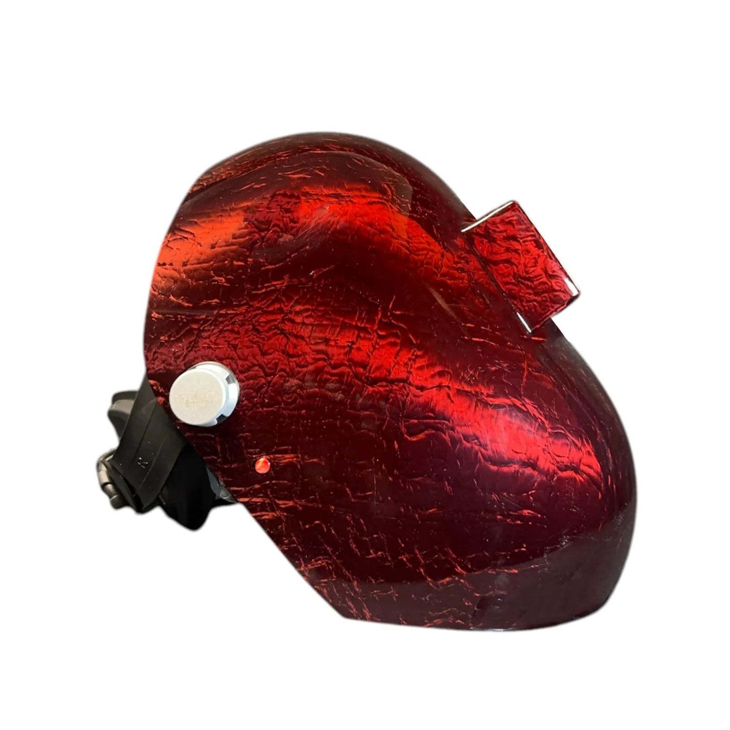 Trimmed Bottom Candy Corn Silk Carbon Fiber Welding Hood - Image 6