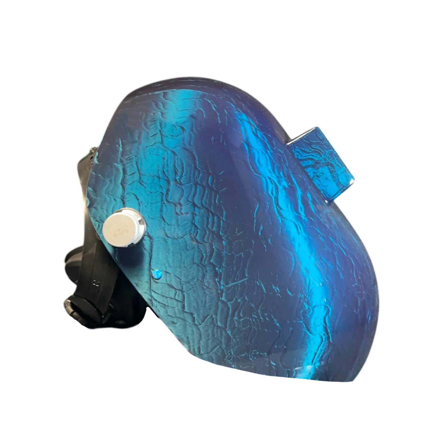 Trimmed Bottom Candy Corn Silk Carbon Fiber Welding Hood - Image 7